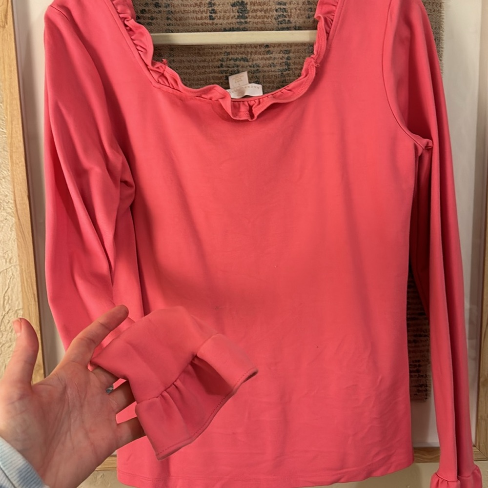 Rachel Parcell Ruffle Ponte long sleeve top - Picture 6 of 6